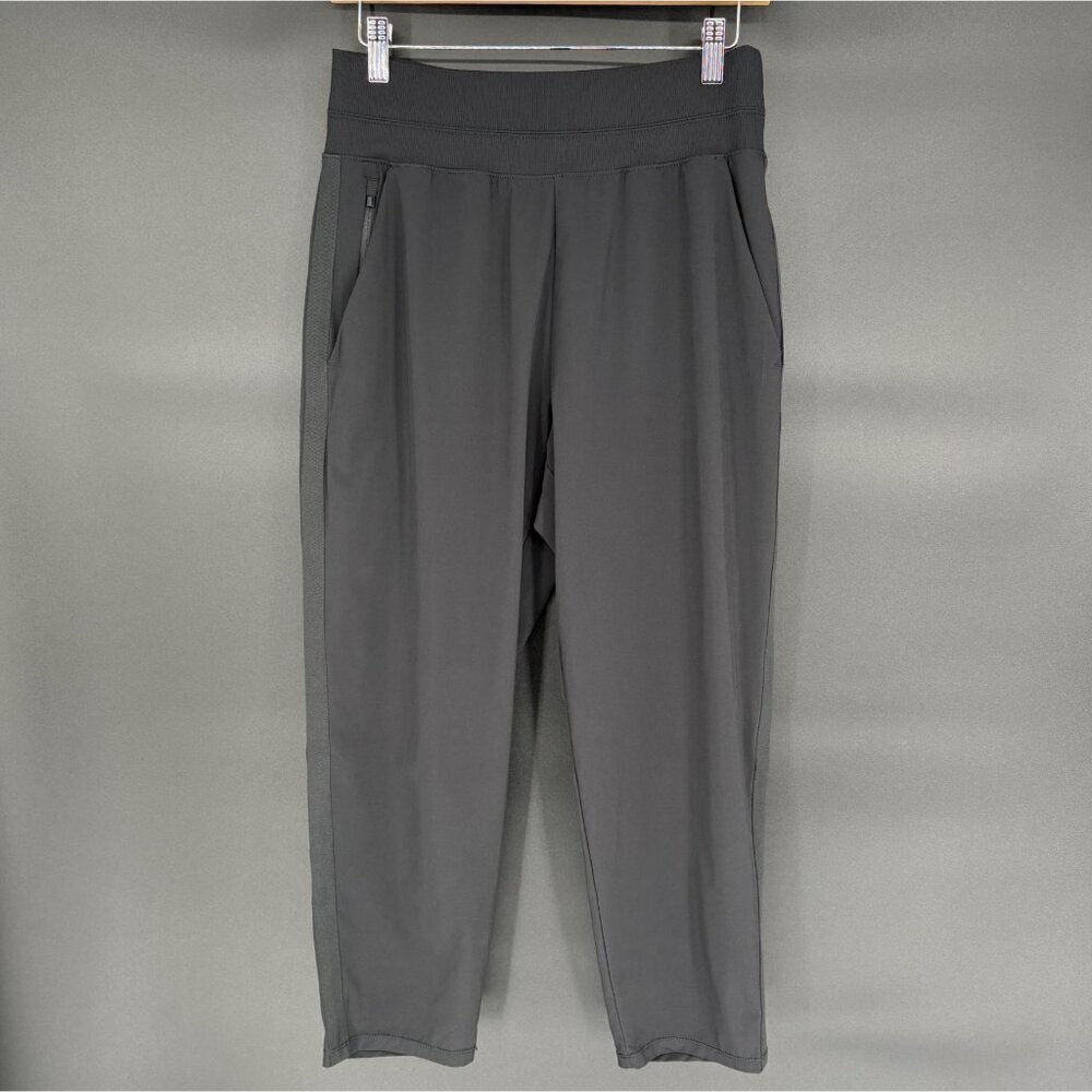 Athleta Women's Nolita Slim Tapered Crop Pants 12 Black UPF 50+ Featherweight
